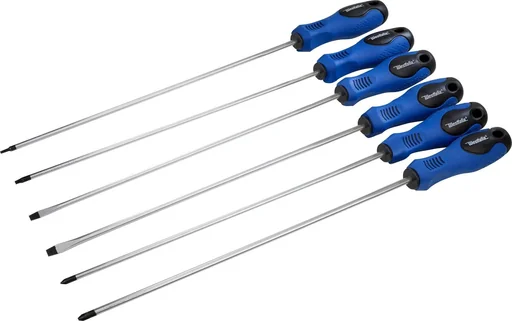 "Screwdriver set 6-piece, extra long image"