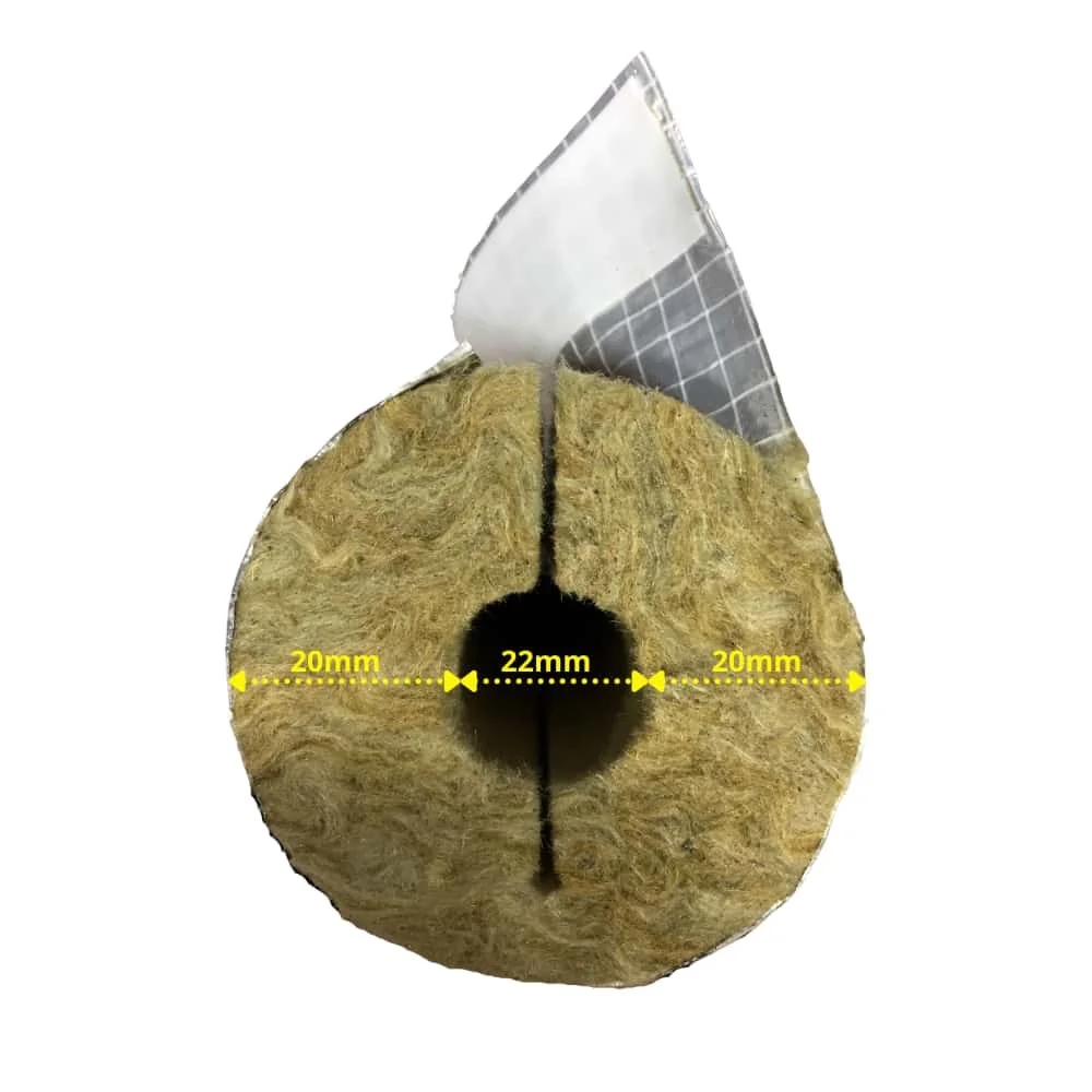 "Buisisolatie Steenwol ALU 1m, 22mm, Verwarming en Sanitair image"