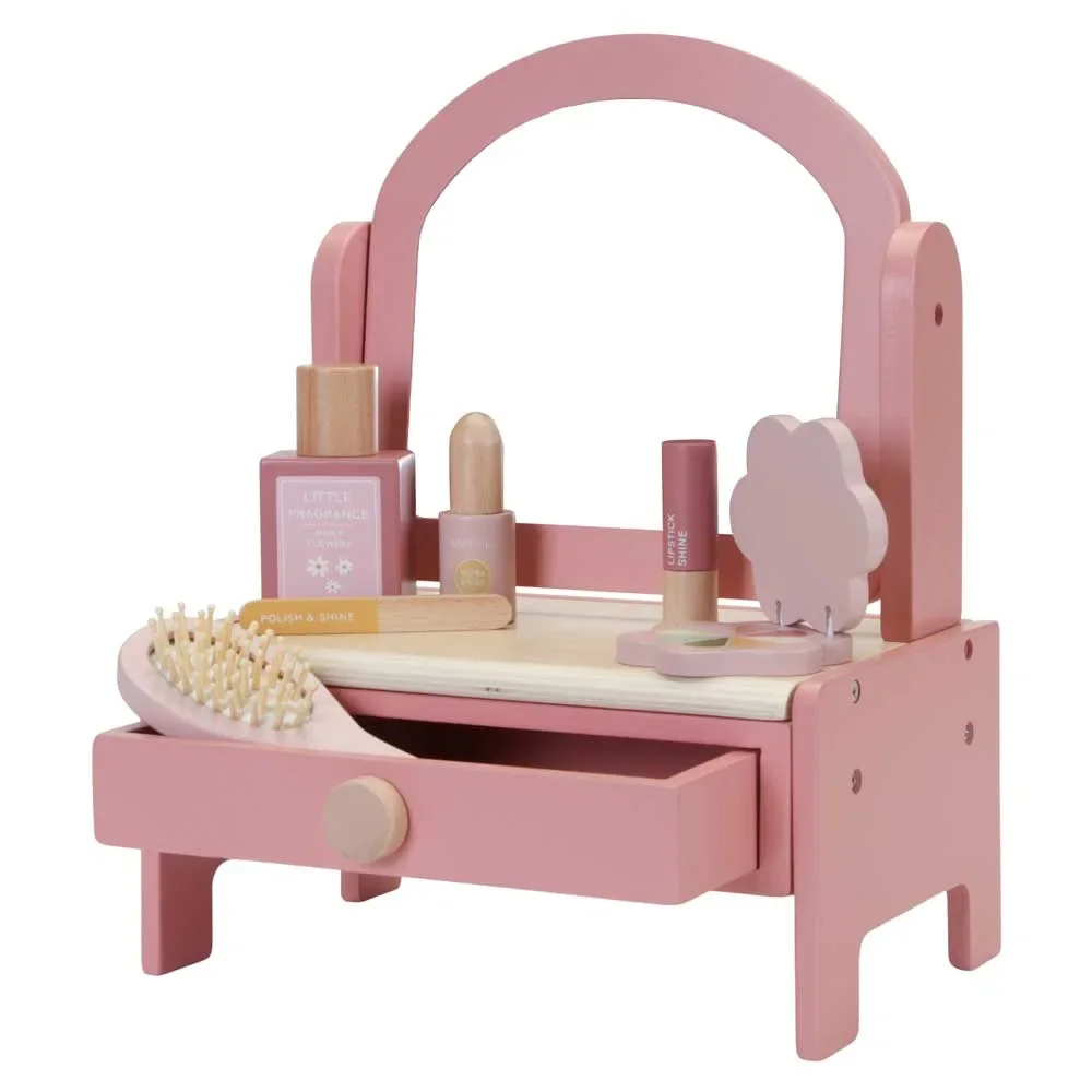 "Little Dutch kaptafel hout roze image"
