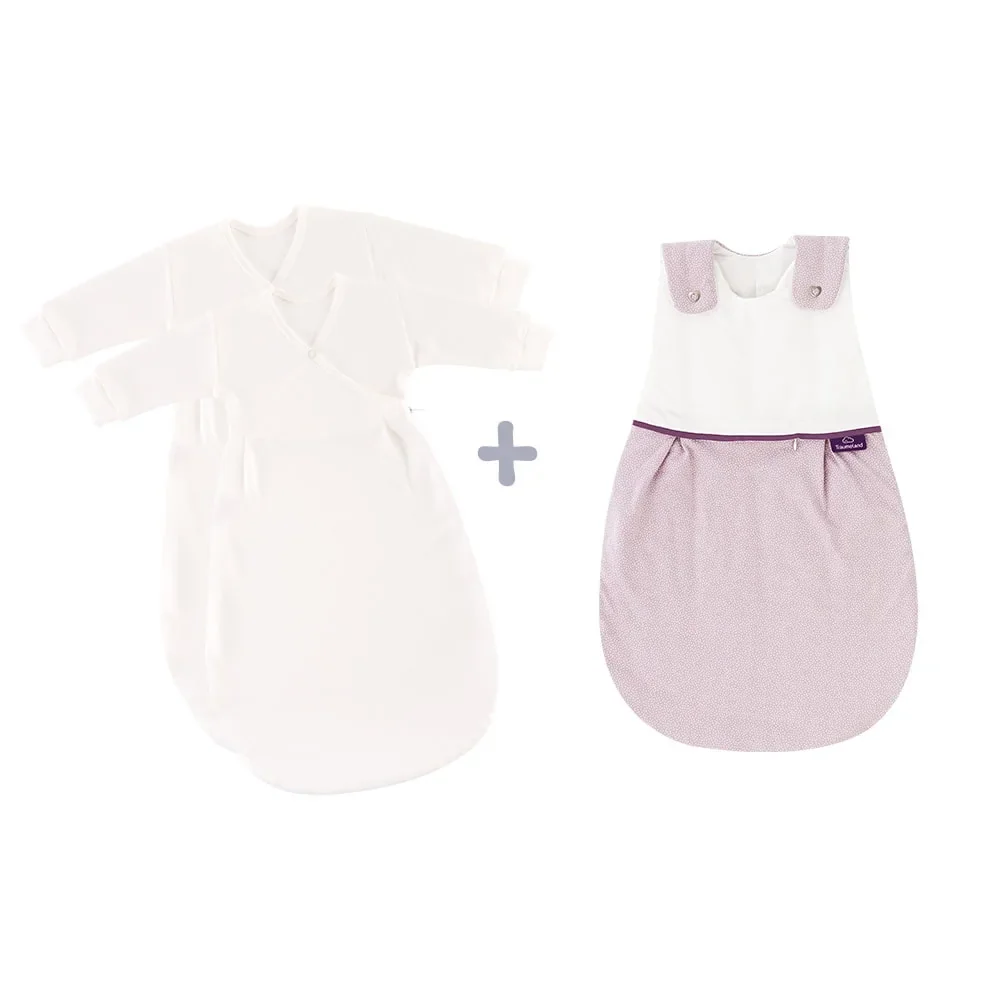 "Träumeland Liebmich slaapzak, slaapzak baby set - Stippen roze, Goor: 80/86 image"