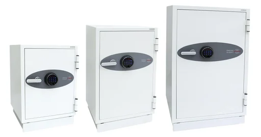 "Fire Fighter II document fireproof safe, external dimensions 720 x 500 x 500 mm, with fingerprint lock image"