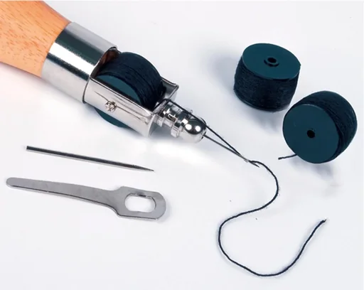 "Sewing awl, including 2 spare spools image"