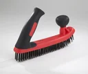 Body steel brush with 2 components soft-touch handle