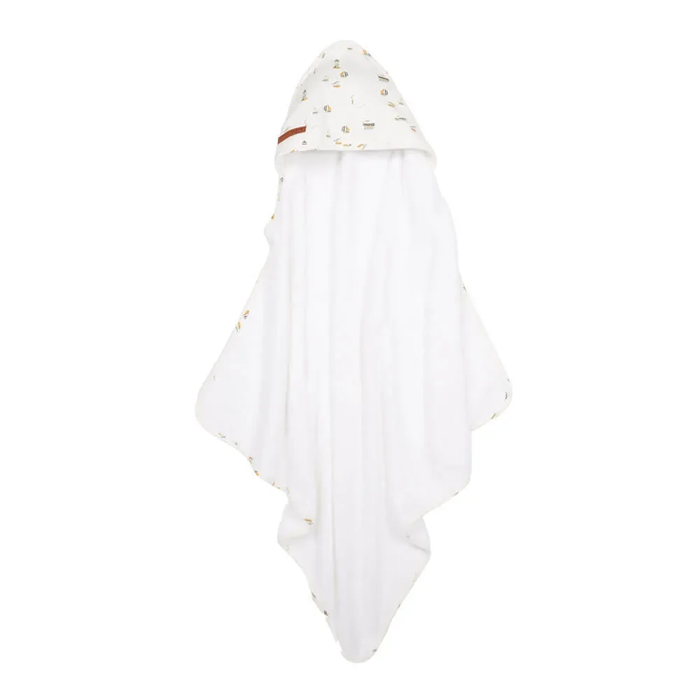 Little Dutch kaphanddoek "Sailors Bay" wit