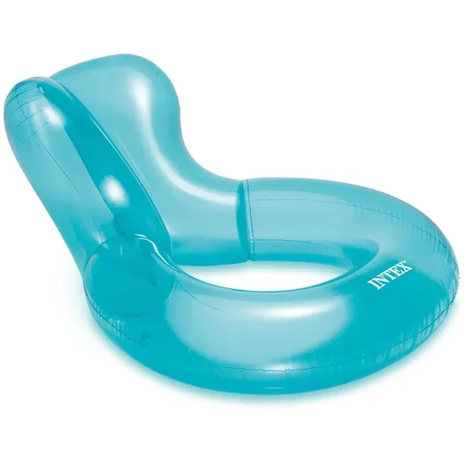 "Transparent colored deck chair blue image"