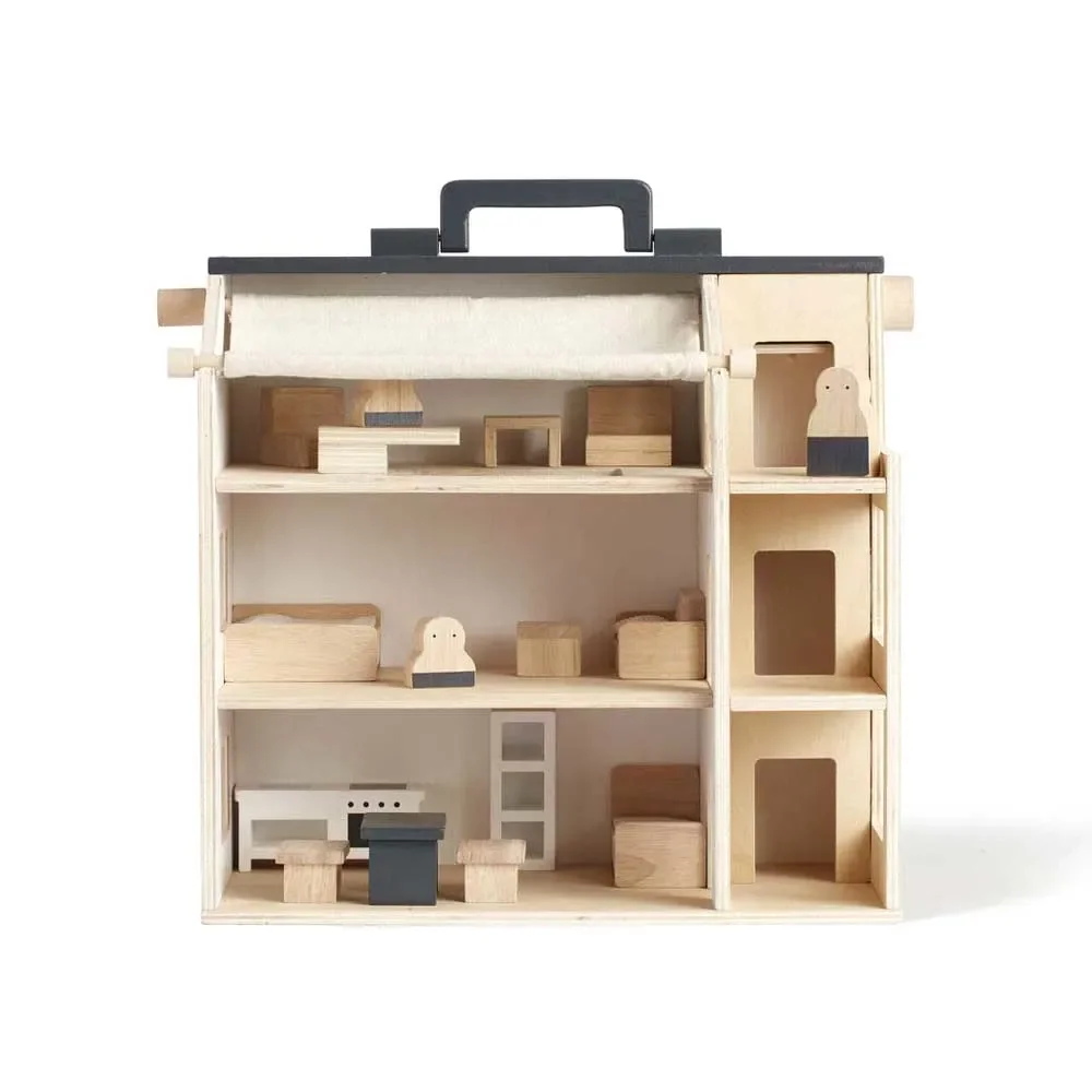 "Kids Concept speelgoed poppenhuis draagbaar hout image"