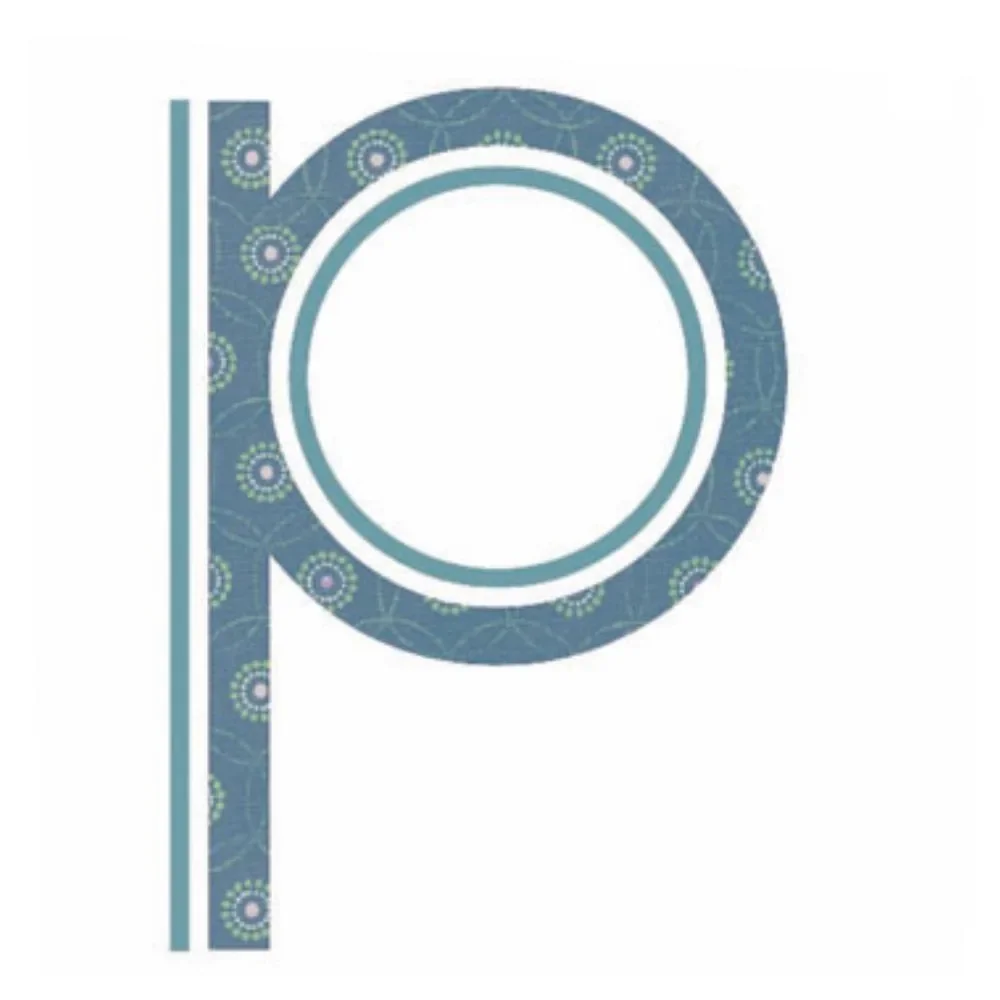 Lilipinso sticker blauwe letter p