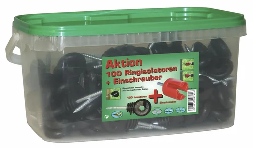 "Ring insulator "Compact", 100 pieces in a bucket including screw-in aid image"