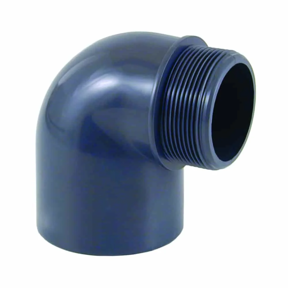"PVC Winkel 50mm 90° - Koppeling met schroefdraad image"