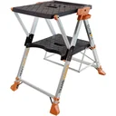 TRANSFORM A MULTIFUNCTIONAL WORKBENCH AND STEP LADDER INTO ONE UNIT