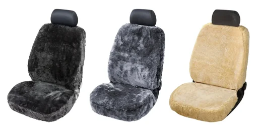 "Lambskin seat cover Trish, anthracite image"
