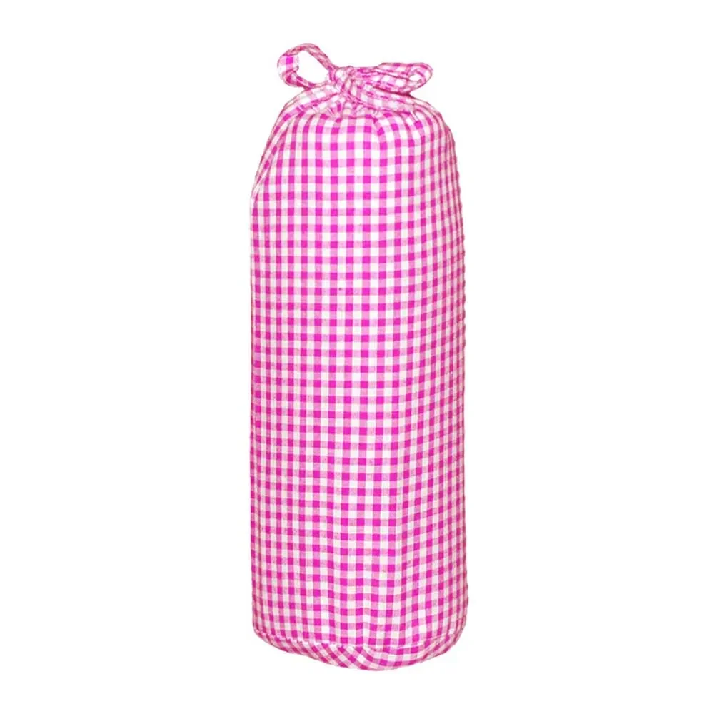 "Taftan hoeslaken 40 x 80 vichyruitjes roze image"