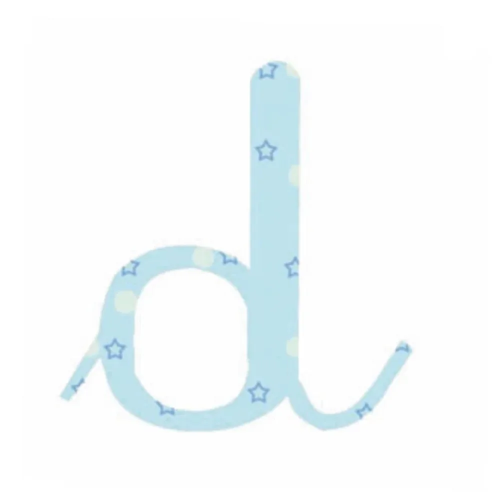 Lilipinso sticker blauwe letter d