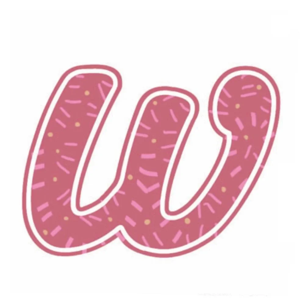 "Lilipinso Sticker roze letter w image"