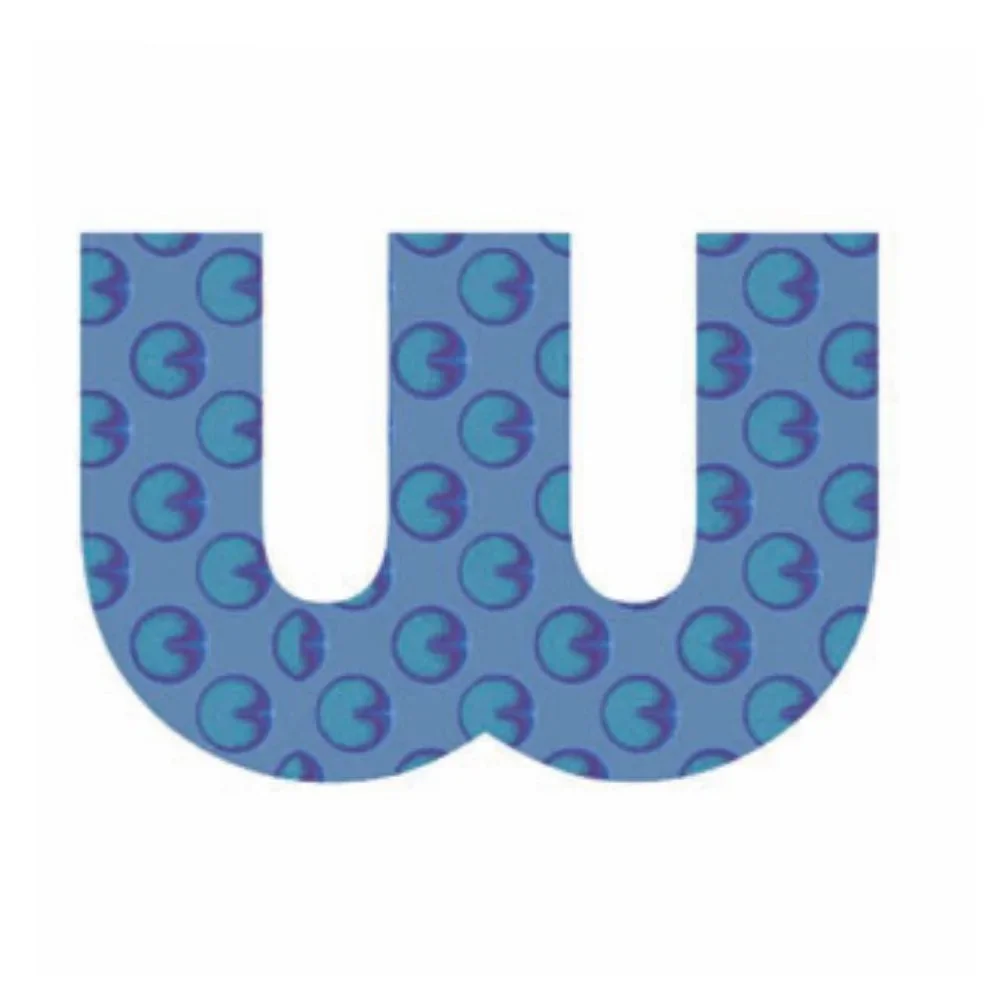 Lilipinso stickers blauwe letter w