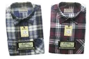 Checked flannel shirt, length 85cm, size 49/50, color-sorted