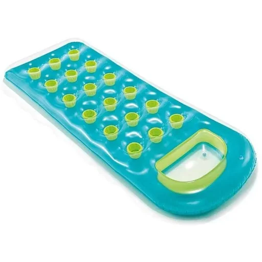 "Airbed with cup holder-blue image"