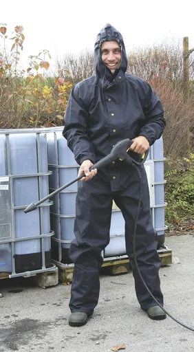"Washing and cleaning overall with hood, size XL image"