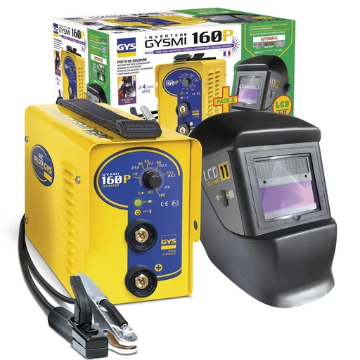 "Welding inverter GYSMI 160P and welding helmet Techno 11 image"