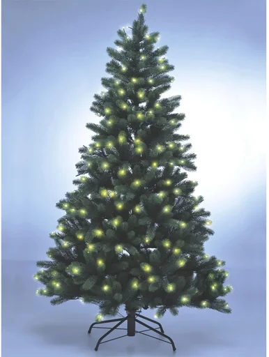 "Christmas tree with LED lights and stand, 85 cm high image"