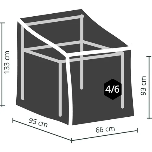 "protective cover for stackable chair - 95 cm image"