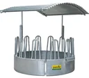Roof for round hay rack