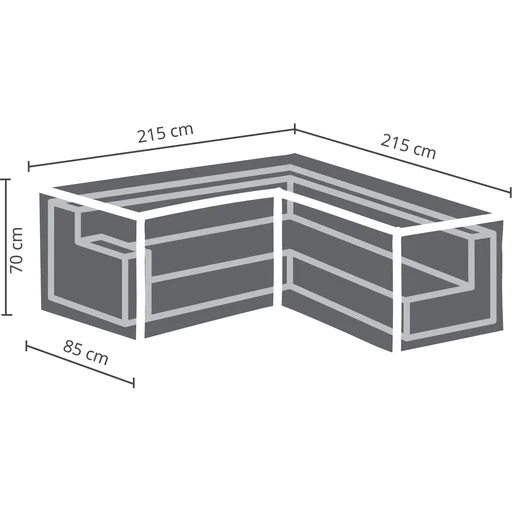 "Protective cover for L-shaped lounge set - 215 cm image"