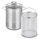 Universal pot / asparagus pot Brillant 4 liters with removable steamer basket, made of stainless steel