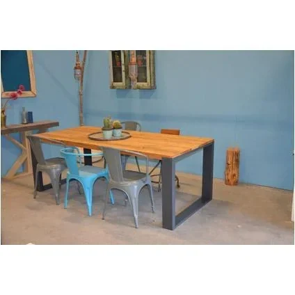"New Orleans Roasted wood dining table - Grey image"