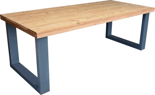 "New England Roasted wood dining table - Grey image"