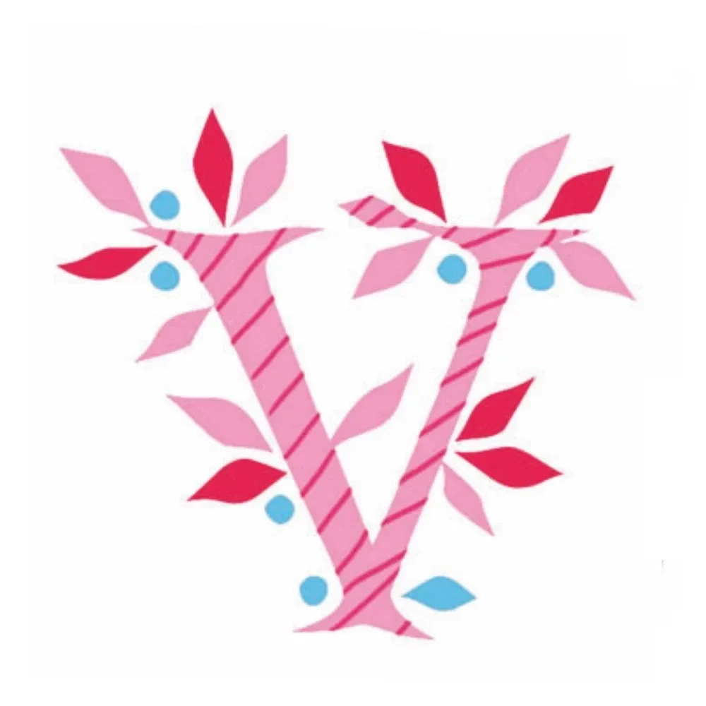"Lilipinso Sticker roze letter v image"
