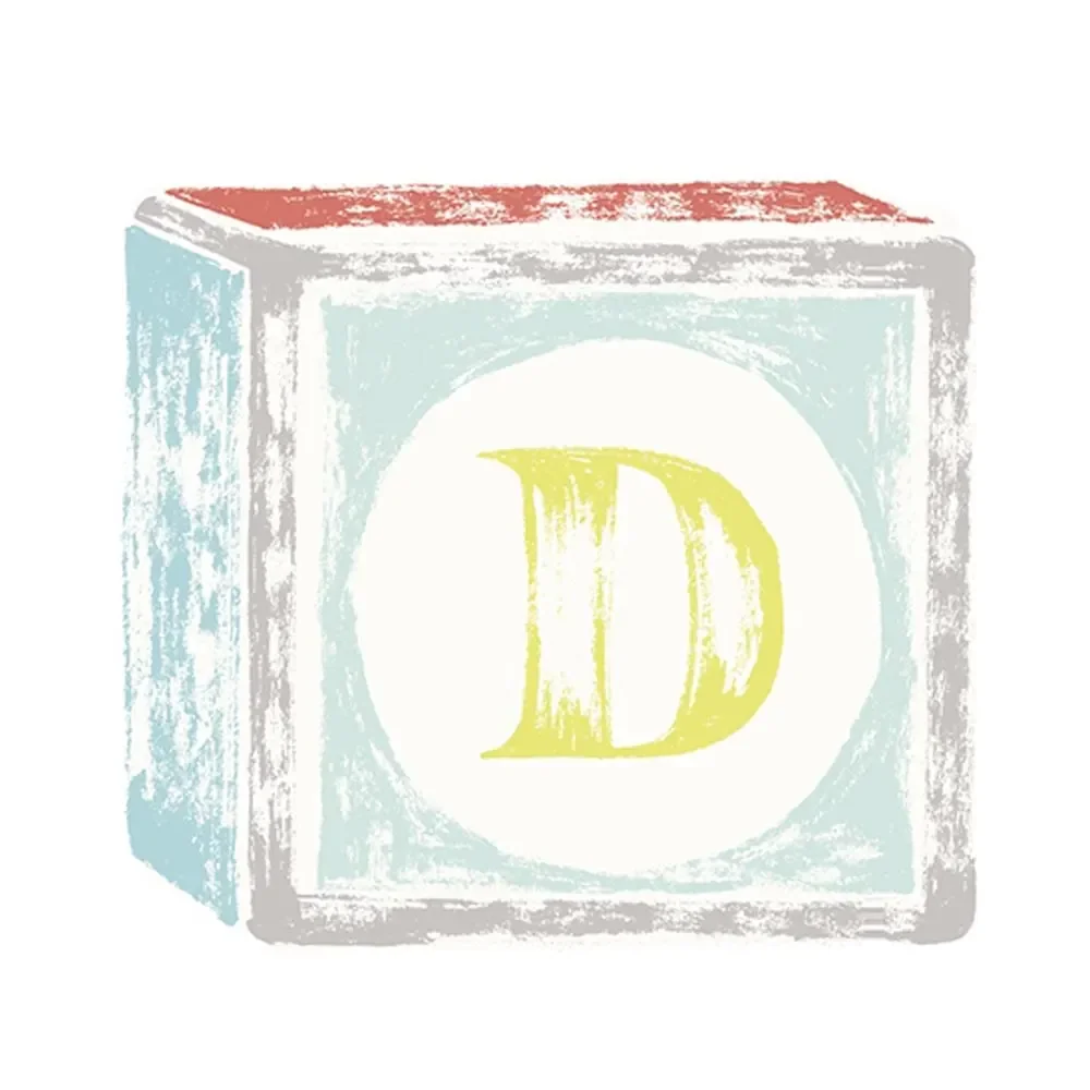 "Lilipinso Sticker letter op speelkubus D image"