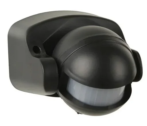 Bewegungsmelder 180 Grad IP44 schwarz