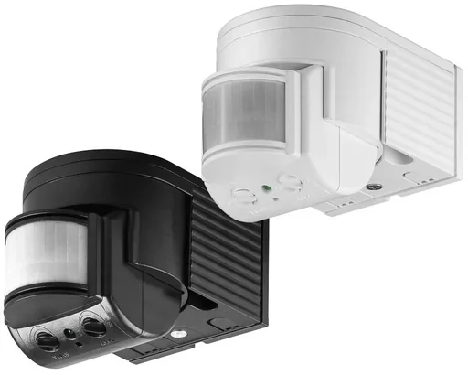 "Infrared motion detector ODA - 180° surveillance, max. 12M in black image"