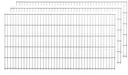 Set dubbelstaafmatten antraciet, 15 stuks, elk 83 cm x 200 cm