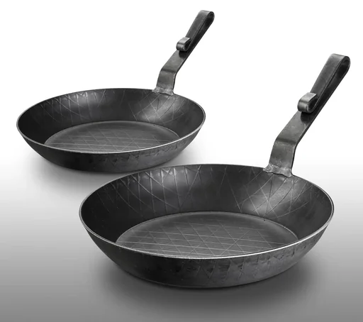 "Wrought iron frying pan, with short hook handle, Ø 28 x 4.2 cm image"
