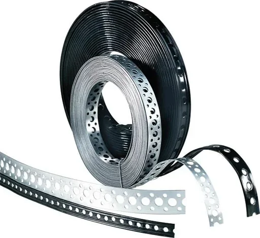 "Geperforeerde tape 17 mm x 10 m met gegalvaniseerde coating image"