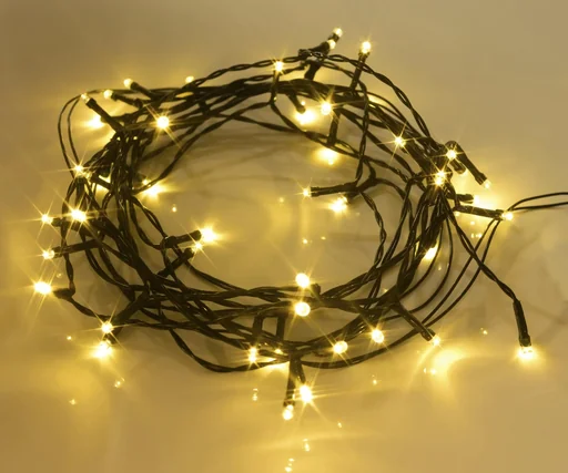 "LED lichtketting met 48 warm witte LEDs, 3,6 m, IP44, batterijgevoed (Batterijen niet inbegrepen) image"