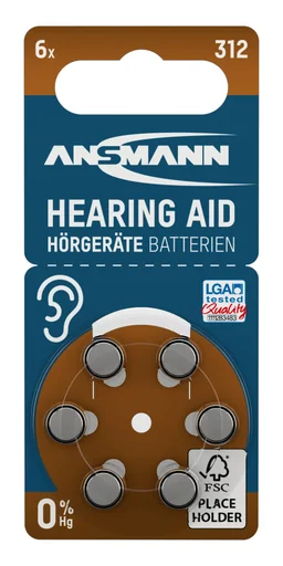 "Hearing aid batteries type 312 / PR41 image"