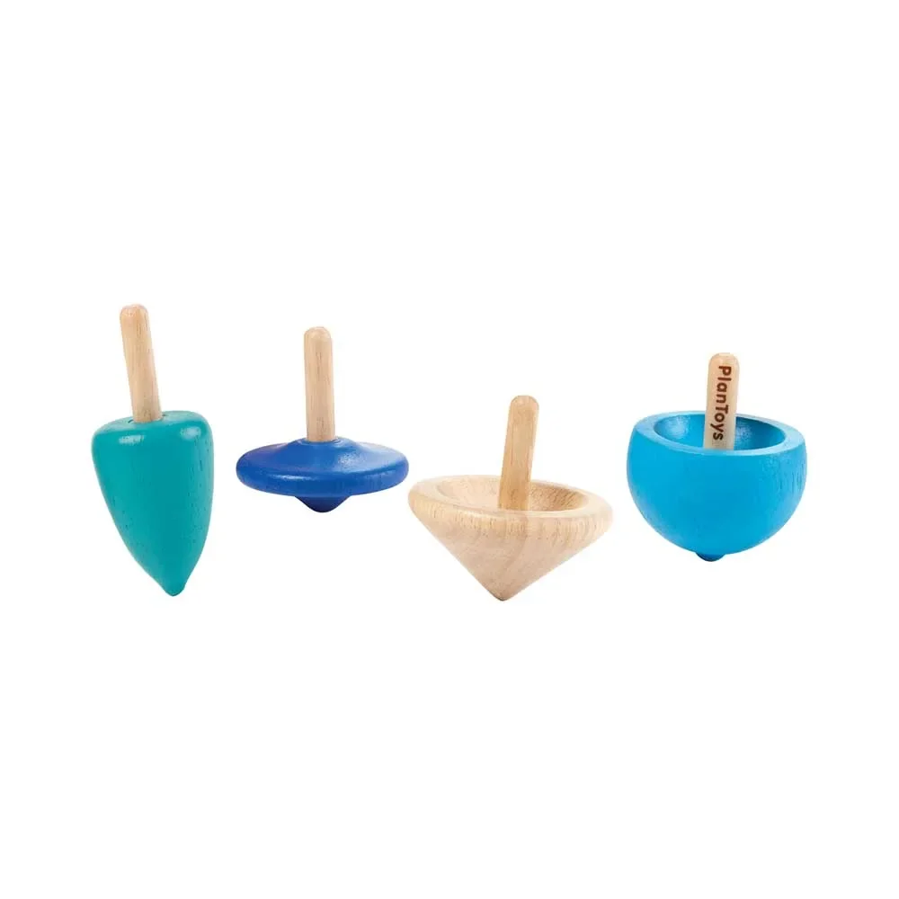 "Plan Toys kinderen tol set hout blauw image"