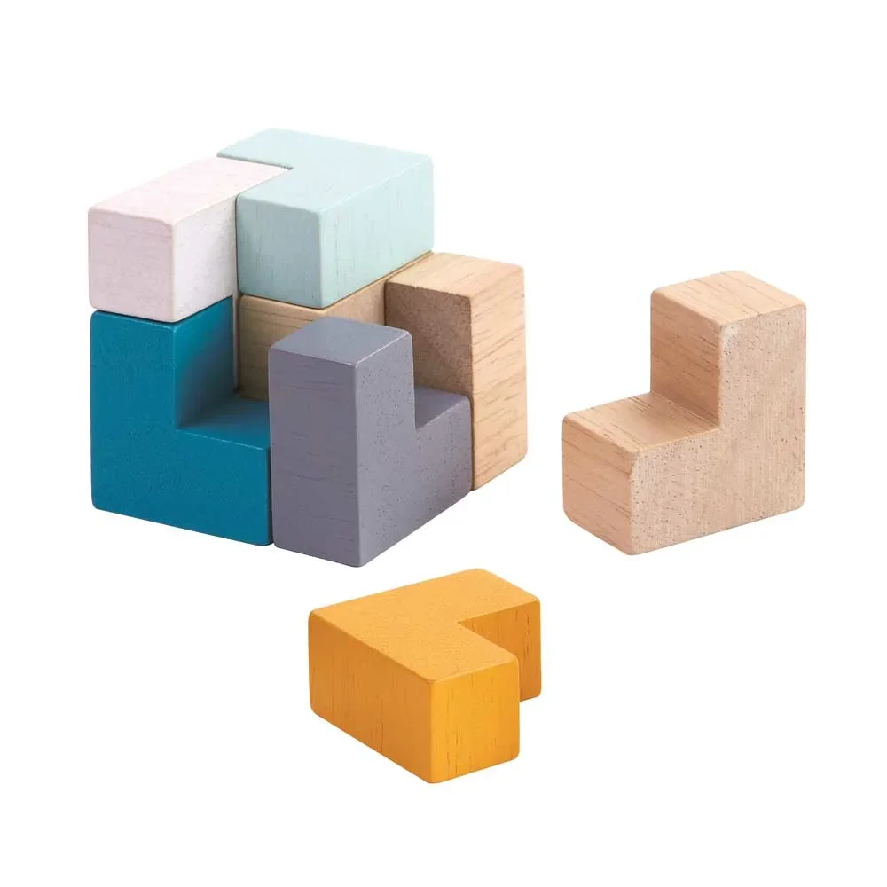 Plan Toys puzzel kubus hout