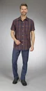Shirt, short sleeve, blue checked, size 43/44