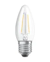 LED STAR FILAMENT candle with 2.5 watts, E27, clear, warm white