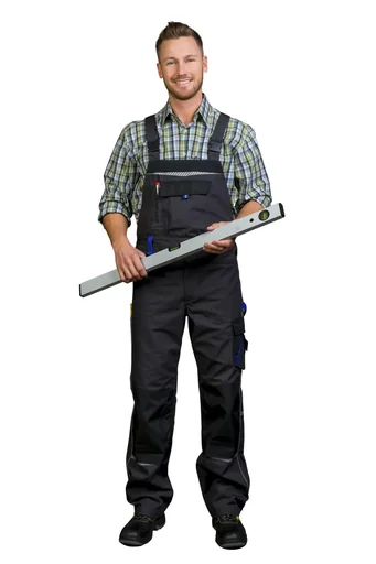 "Work dungarees, color gray/royal, size 48 image"