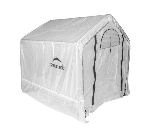 "Kas 3,24 m² wit, 180×180 cm – compacte foliekas met oproldeur, weerbestendig image"
