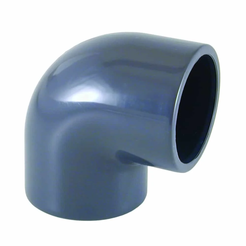 PVC Winkel 50mm, 90 Graden Bocht PN16, PVC Lijmfitting
