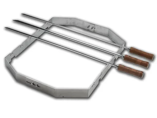 "ChurrascoBBQ - Set for Smokin Pizzaring: 60 cm for South American spit grilling image"