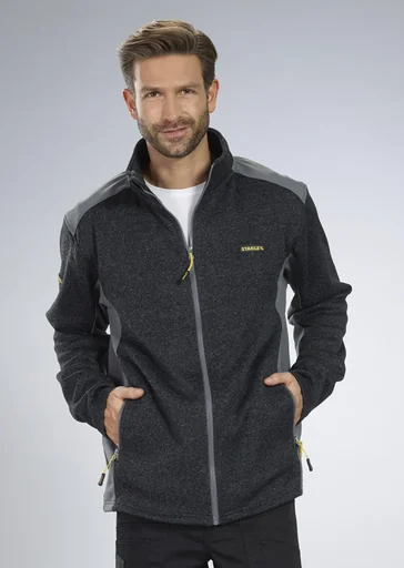 "Knitted fleece jacket, color black, size 3XL image"
