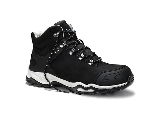 "jo_POWERFUL black Mid S3 safety lace-up boots size 38 image"