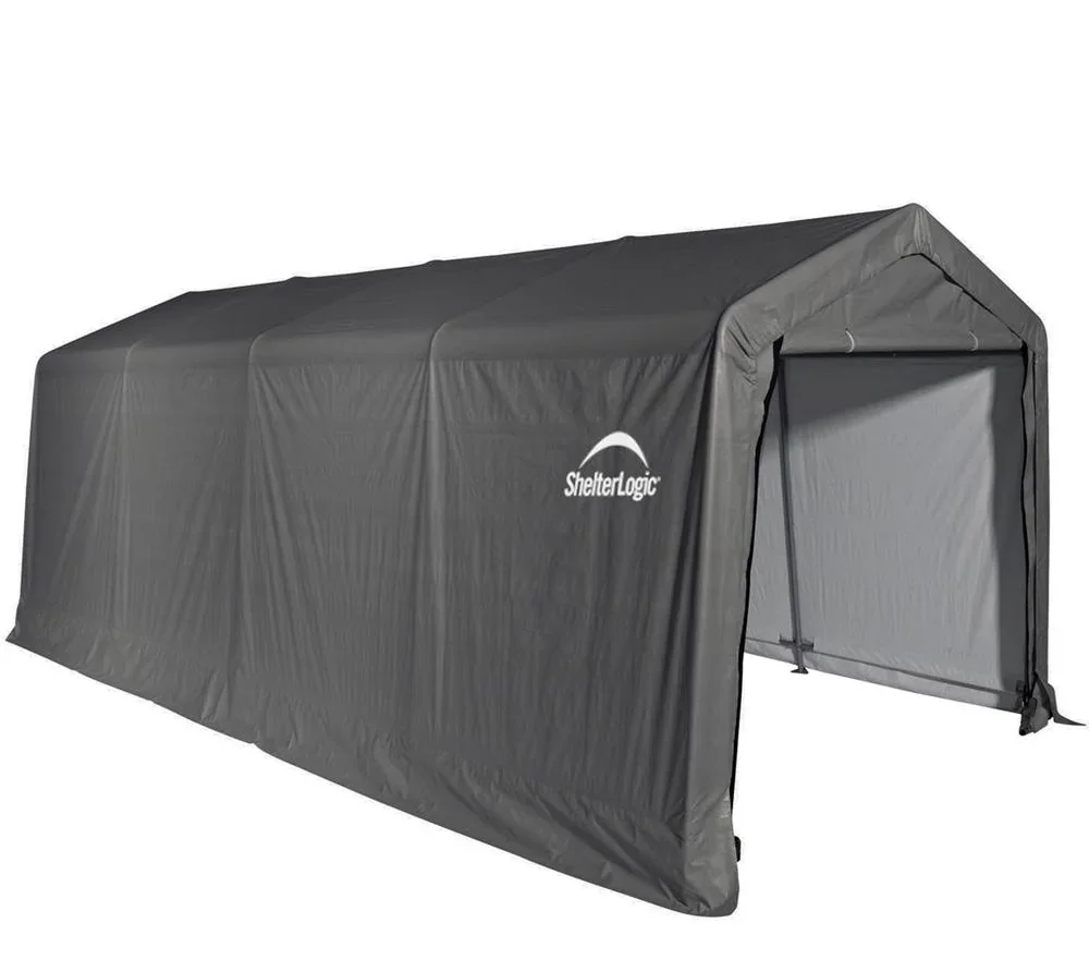 "Foliegarage 18,3 m², grijs, 300×610 cm – Garage-in-a-Box, DuPont stalen frame, weerbestendig image"